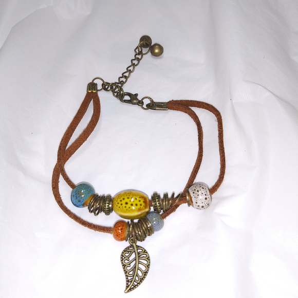 Fashion Leaf Beads Bracelet - Picture 2 of 2